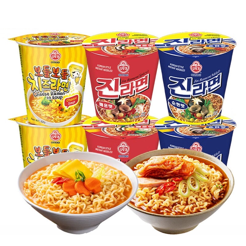 韩国进口不倒翁芝士拉面62g辣味金拉面方便面杯装泡面速食面桶装